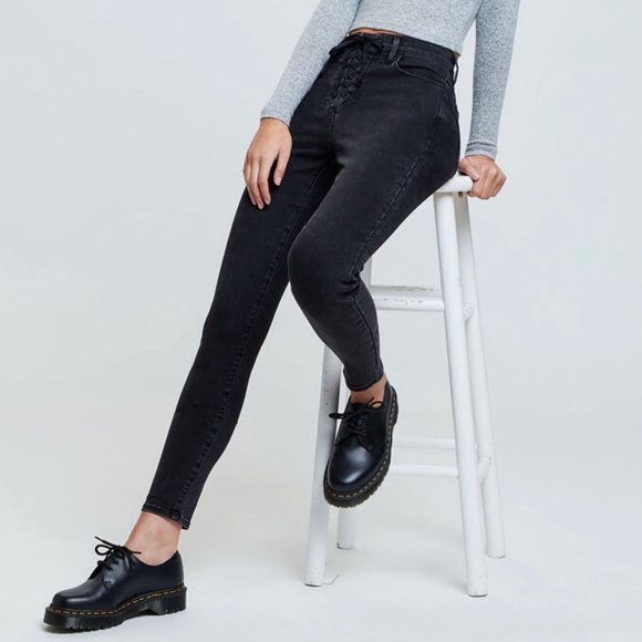 PacSun Straddle Super High Rise Jegging Lace Up
